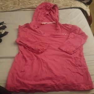 Puma pink pullover hoodie w two pockets